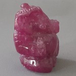 KG-078 100% Genuine Natural Pink Red Ruby Carved Lord Ganesh Ganesha Hindu talisman deity of success Gemstone Buddha amulet Statue 21cts